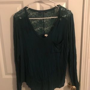 Blue / Green long sleeve shirt